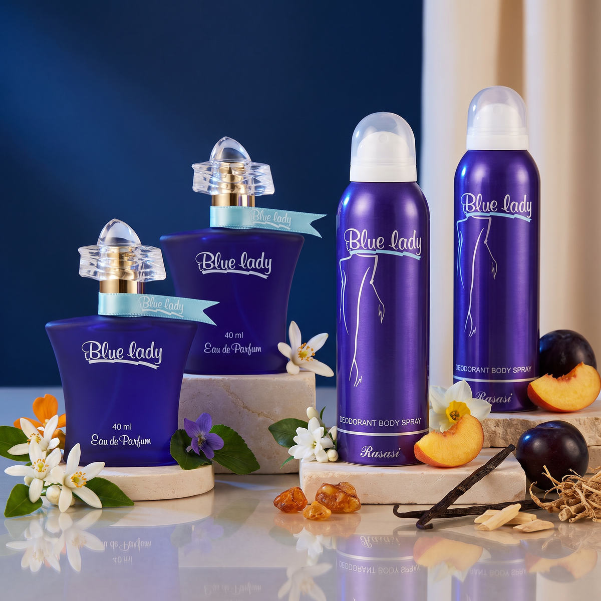 Blue Lady 2 Pack (x2 40ml EDP Spray + Deo)