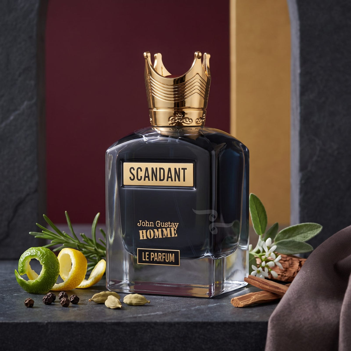 John Gustax Homme Scandant Le Parfum