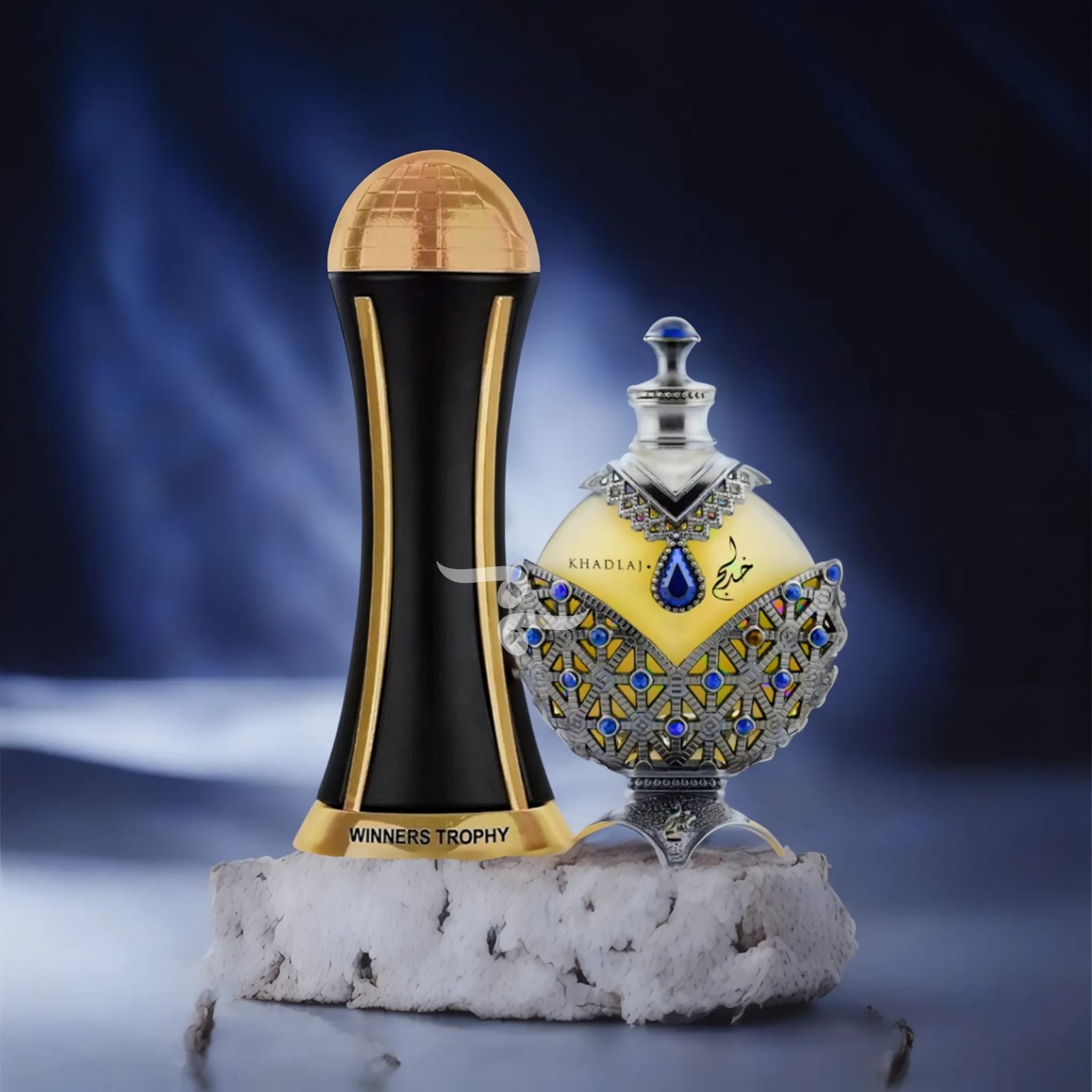 Hareem Al Sultan Blue & Winner's Trophy Gold Combo by Khadlaj Perfumes